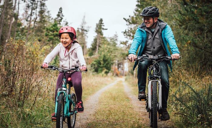 Cycling in Newborough Forest